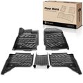 3 Pcs Front & Rear Black TPE textured Floor Mats Liners for 2019-2021 Ford Ranger