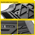 3 Pcs Front & Rear Black TPE textured Floor Mats Liners for 2019-2021 Ford Ranger
