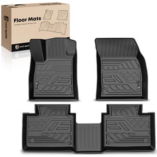 3 Pcs Front & Rear Black TPE textured Floor Mats Liners for Ford Focus 2019-2022