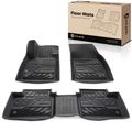 3 Pcs Front & Rear Black TPE textured Floor Mats Liners for 2022 Ford F-150