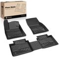 3 Pcs Front & Rear Black TPE textured Floor Mats Liners for 2022 Ford F-150