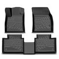 3 Pcs Front & Rear Black TPE textured Floor Mats Liners for 2022 Ford F-150