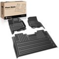 3 Pcs Front & Rear Black TPE textured Floor Mats Liners for 2021 Ford F-150