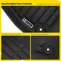 3 Pcs Front & Rear Black Floor Mats Liners for 2017 Ford Focus