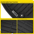 3 Pcs Front & Rear Black Floor Mats Liners for 2010 Ford Fiesta