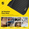 3 Pcs Front & Rear Black Floor Mats Liners for 2010 Ford Fiesta