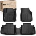 3 Pcs Front & Rear Black Floor Mats Liners for 2007 Ford Mondeo