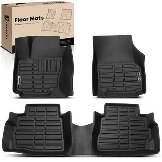 3 Pcs Front & Rear Black Floor Mats Liners for Ford Mondeo 2007 Sedan TPE