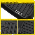 3 Pcs Front & Rear Black Floor Mats Liners for 2007 Ford Mondeo