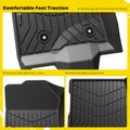  3 Pcs Front & Rear Black Floor Mats Liners for 2012 Ford F-150