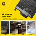  3 Pcs Front & Rear Black Floor Mats Liners for 2012 Ford F-150