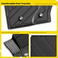 4 Pcs Front & Rear Black TPE textured Floor Mats Liners for 2021-2023 Ford Bronco