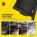 2 Pcs Front Black Floor Mats Liners for 2015 Ford Explorer