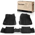 3 Pcs Front & Rear Black Floor Mats Liners for Ford EcoSport 2011-2017 SUV