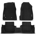 3 Pcs Front & Rear Black Floor Mats Liners for Ford EcoSport 2011-2017 SUV