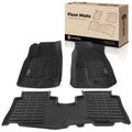 3 Pcs Front & Rear Black Floor Mats Liners for 2015 Chevrolet Captiva Sport