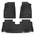 3 Pcs Front & Rear Black Floor Mats Liners for 2015 Chevrolet Captiva Sport