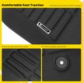 3 Pcs Front & Rear Black Floor Mats Liners for 2015 Chevrolet Captiva Sport