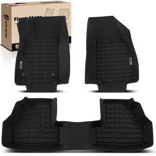 3 Pcs Front & Rear Black Floor Mats Liners for Chevy Trax 14-22 Buick Encore