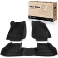 3 Pcs Front & Rear Black Floor Mats Liners for 2016 Buick Encore