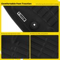 3 Pcs Front & Rear Black Floor Mats Liners for 2016 Buick Encore