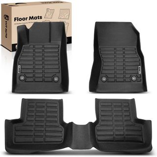 3 Pcs Front & Rear Black Floor Mats Liners for Chevrolet Cruze 2010-2014