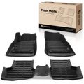 3 Pcs Front & Rear Black Floor Mats Liners for 2010 Chevrolet Cruze