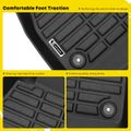 3 Pcs Front & Rear Black Floor Mats Liners for 2010 Chevrolet Cruze