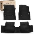 3 Pcs Front & Rear Black Floor Mats Liners for 2015 Chevrolet Cruze