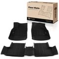 3 Pcs Front & Rear Black Floor Mats Liners for 2015 Chevrolet Cruze