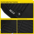 3 Pcs Front & Rear Black Floor Mats Liners for 2015 Chevrolet Cruze