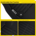 3 Pcs Front & Rear Black Floor Mats Liners for 2019 Chevrolet Cruze