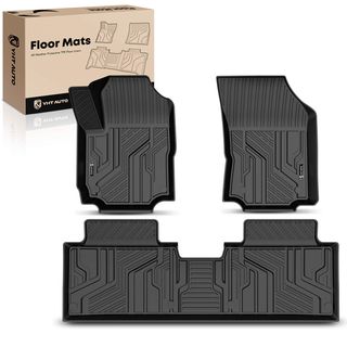 3 Pcs Front & Rear Black TPE textured Floor Mats Liners for Chevrolet Equinox 2018-2023