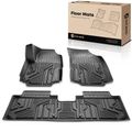 3 Pcs Front & Rear Black TPE textured Floor Mats Liners for 2019 Chevrolet Equinox