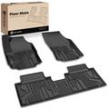 3 Pcs Front & Rear Black TPE textured Floor Mats Liners for 2019 Chevrolet Equinox