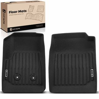 2 Pcs Front Black Floor Mats Liners for Chevy Colorado GMC Canyon 2015-2022 Crew Cab