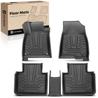 5 Pcs Front & Rear Black TPE textured Floor Mats Liners for Honda Accord 2018-2022 Full Set