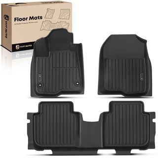 3 Pcs Front & Rear Black TPE textured Floor Mats Liners for Honda CR-V 23-24