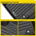 3 Pcs Front & Rear Black Floor Mats Liners for 2017 Hyundai Tucson