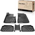 3 Pcs Front & Rear Black TPE textured Floor Mats Liners for Hyundai Sonata 2020-2021 Kia K5