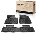 3 Pcs Front & Rear Black TPE textured Floor Mats Liners for 2020 Hyundai Santa Fe