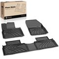 3 Pcs Front & Rear Black TPE textured Floor Mats Liners for 2020 Hyundai Santa Fe