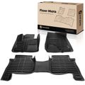 3 Pcs Front & Rear Black Floor Mats Liners for 2010 Hyundai Santa Fe