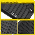 3 Pcs Front & Rear Black Floor Mats Liners for 2010 Hyundai Santa Fe