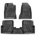 3 Pcs Front & Rear Black TPE textured Floor Mats Liners for 2017 Jeep Renegade