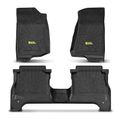 3 Pcs Front & Rear Black TPE textured Floor Mats Liners for 2021 Jeep Gladiator