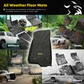 3 Pcs Front & Rear Black TPE textured Floor Mats Liners for 2021 Jeep Gladiator