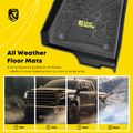 3 Pcs Front & Rear Black TPE textured Floor Mats Liners for 2021 Jeep Gladiator