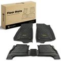 3 Pcs Front & Rear Black TPE textured Floor Mats Liners for 2021 Jeep Gladiator