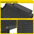 3 Pcs Front & Rear Black TPE textured Floor Mats Liners for 2022 Jeep Wrangler